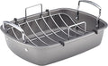 Circulon Total Bakeware Nonstick Roaster, Roasting Pan with Rack, 17-Inch x 13-Inch, Gray