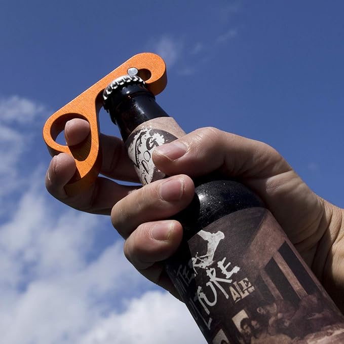 GrabOpener One-handed Bottle Opener in Liquid Orange