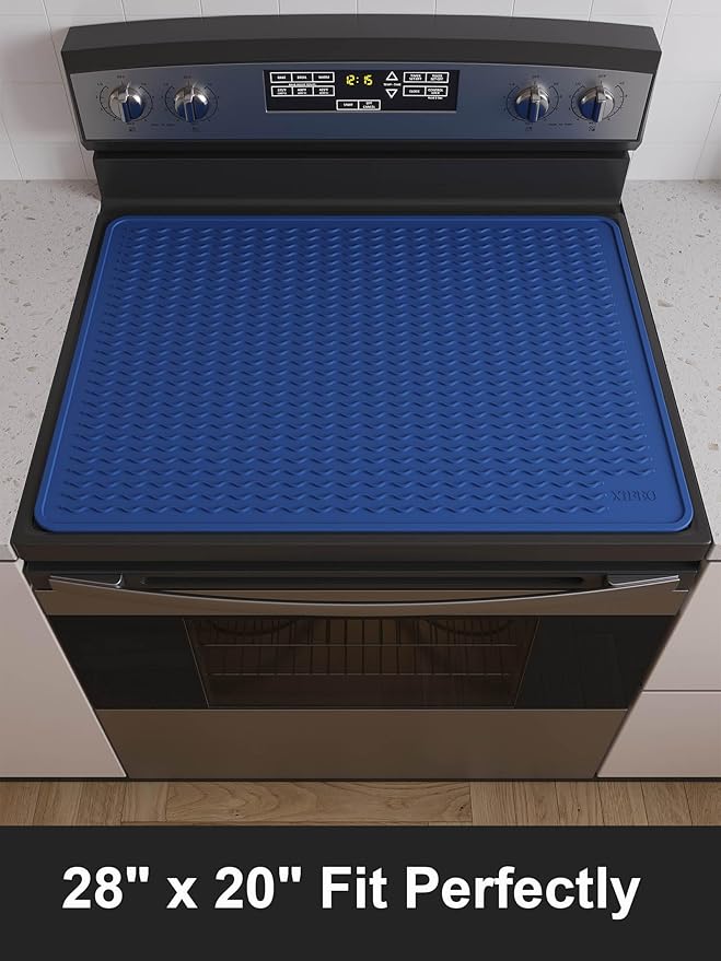 XiFEO Stove Top Covers for Electric Stove, Food Grade Heavy Duty Silicone Glass Stove Top Cover Protector, Induction Cooktop Protector, Heat Resistant Range Ceramic Stove Top Covers Mat, Oven Cover