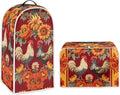 Rooster Kitchen Blender Dust Cover Sunflower Bread Maker Toaster Protector Lightweight Coffee Maker Appliance Covers Size M