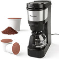 Morpilot 2-in-1 Capsule & Ground Coffee Maker Compatible with K-Cup coffee machine, 700 ml Water Tank, Digital Display, 4 Temperature Settings, Keep Warm, Reusable Filter, Compact Countertop Brewer