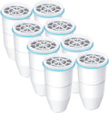 VIPHASES Upgraded 6-Stage 0 TDS Water Filter Replacement for ZR-001, ZR-017, ZR-004, Removes 99.99% Lead, Chlorine, Fluoride, PFOA/PFOS, 8-Pack