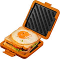 MKYSAIL Toaster,Microwave Toaster, Sandwich Maker, Panini Maker, Dishwasher Safe,NO Electricity,Wireless,Time Saving,Fast,Toastie Safe in Microwave Oven(Orange, Microwave Sandwich Maker)