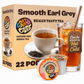 Crazy Cups Smooth Earl Grey Herbal Tea Pods, 22 Count | Caffeine Free, Kosher Certified Black Tea Blend with Licorice Root & Star Anise, K Cup Compatible, Bold Bergamot Flavor, Gluten Free, Vegan, Hot or Iced Tea