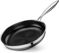 Innerwell 11 Inch Tri-Ply Stainless Steel Nonstick Frying Pan | Ceramic physical nonstick， PFAS/PFOA/PTFE free, Compatible with All Cooktops, durable for daily cooking