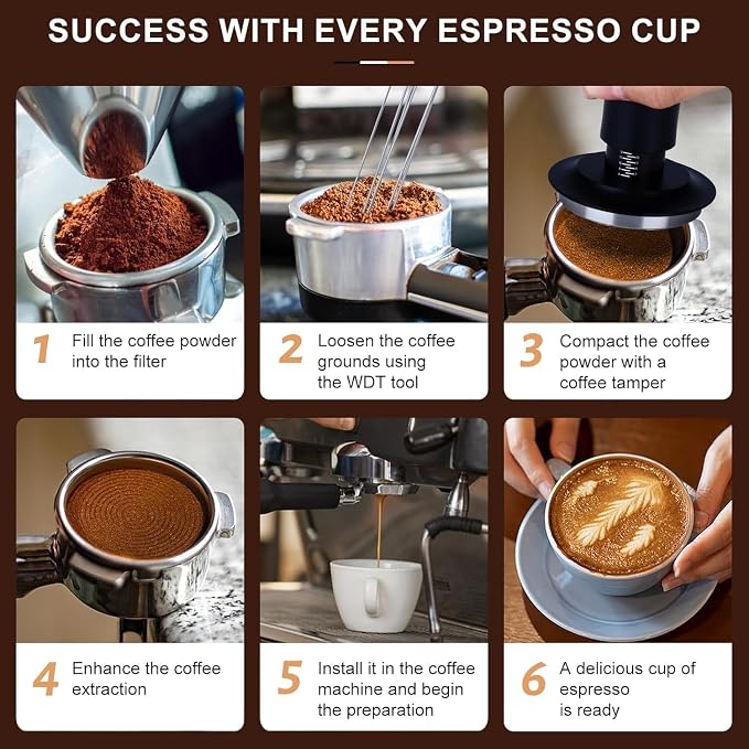 22 PCS Espresso Accessories Kit，58mm Coffee Tamper Set ，Barista Kit， - with Frothing Pitcher，WDT Tool，Stirrer，Tamper Mat ，Coffee Stencils，Latte Art Pen