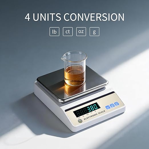 Analytical Balance 1000gx0.01g High Precision lab Scale 0.01g Accuracy Gram Scale for Jewelry Gold Kitchen Digital Scale (No Test Weight)