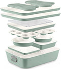 Country Kitchen Nonstick Stackable Bakeware Set - Deluxe Heavy Duty, Durable, Easy Release Baking Set, Sage, 13 Pcs with Handles