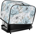 Toaster Cover 2 Slice Vintage Pastel Flower Peony Kitchen Small Appliance Covers with Pockets Dust and Fingerprint Protection