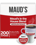 Maud's Medium Roast Coffee Pods, 200 ct, Single Serve Pods – 100% Arabica Coffee, Compatible with Keurig K Cups Maker