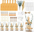 67Pcs Baby Shower Prizes Charcuterie Boards Bulk for Guests Bamboo Cheese Board Gift Set Mini Cutting Boards Wedding Bridal Party Favors for Valentine's Day Housewarming Christmas Birthday, 6 set