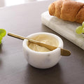 NikkisPride Marble Butter Keeper – White Marble Butter Crock – Elegant Countertop French-style Butter Dish for Spreadable Butter, Kitchen Accessory