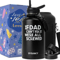DYSANKY Fatehers's Day Water Bottle Gift for Dad– 64 oz Insulated Stainless Steel Bottle with Carrier Bag, Strap & Gift Box – BPA-Free – Ideal for Hiking, Camping & Travel 64 oz