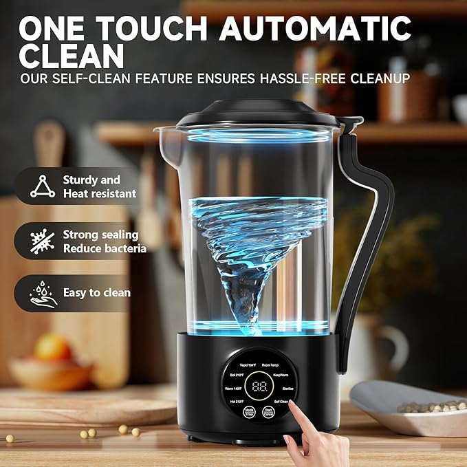 Nut Milk Maker Machine, Automatic Nut Milk Maker for Almond Homemade Milk,Oat,Plant-Based Milk and Countertop Blenders Almond Milk Maker Blenders,40oz Soy Milk Maker Delay Start/Self Clean/Keep Warm