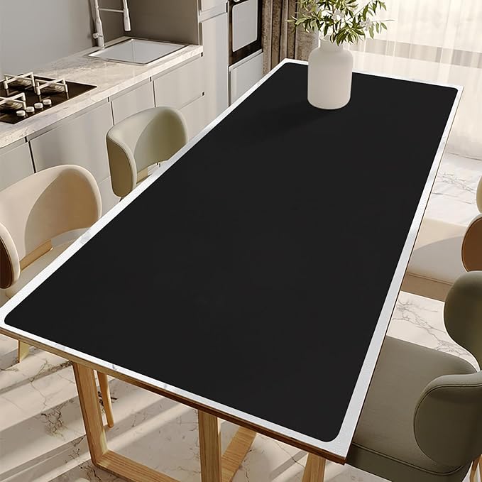 Extra Large Silicone Mats for Kitchen Counter,24"x80"Heat Resistant Mat for Kitchen Island,Waterproof Multipurpose Countertop Protector,New Skin-Friendly Material Table Protector,Freely Cuttable,Black