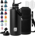 DYSANKY Insulated Water Bottle with Portable Carrier Bag for Outdoor 87 oz