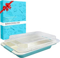 13x9 / 9x13 Baking Pan with Lid, Nonstick Aluminized Steel Cake Pan with Silicone Handles, Covered Bake & Carry Pan for Potlucks, Casseroles, Lasagna & Meal Prep