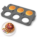 Silicone Egg Rings for Griddle - 16.5" x 9" BBQ Grill Pancake Mold Tray with 6 Round & Square Shapes - Silicone Egg Molds for Even Round Eggs, Patties, Burgers, Breakfast Sandwiches & Outdoor Cooking