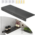 Metal Kitchen Refrigerator Gap Partition Countertop Gap Extension Board, Refrigerator Side Partition, Gap Covers Between Countertop And Walls, No Drill (Black, 23.62 * 7.87inch)