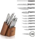 Cangshan Sanford Series 1027150 German Steel 12-Piece Knife Block Set, Acacia