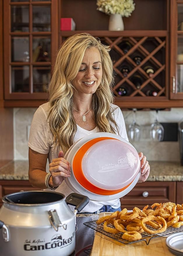 CanCooker Collapsible Plastic Batter Bowl | Mess-Free Breading Shaker Container & Mixer | Ideal for Fish Fry, Fried Chicken, Onion Rings, Wings & More - 2 Pack