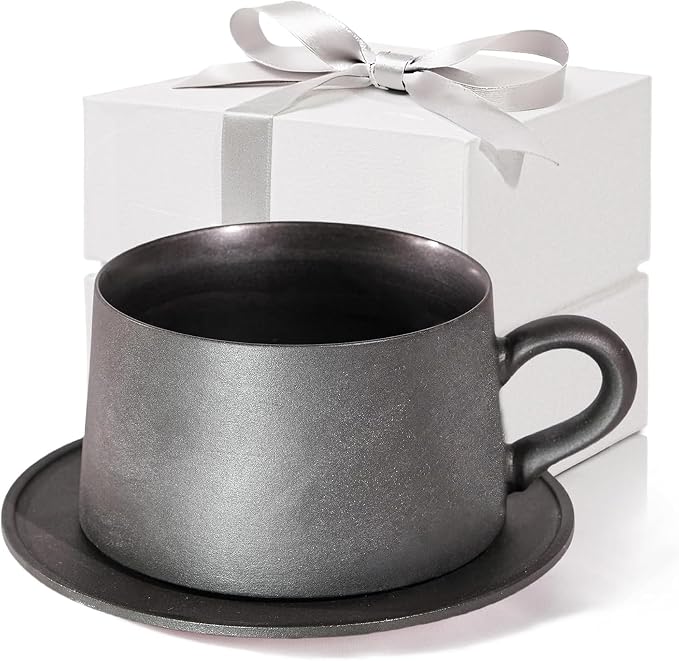 Ceramic Mug Set of 2, Coffee Mugs with Handle, 7.4 OZ Coffee Cups for Mother's Day,Thanksgiving Day, Gift for women, Dishwasher and Microwave Cups