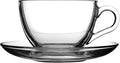 Pasabahce Premium Modern Turkish Tea Glasses & Saucers Set,12 Piece Coffee Mugs Set, Drinking Glasses For Latte, Cappuccino, Mocha, Hot Chocolate, Juice and Hot or Iced Beverage