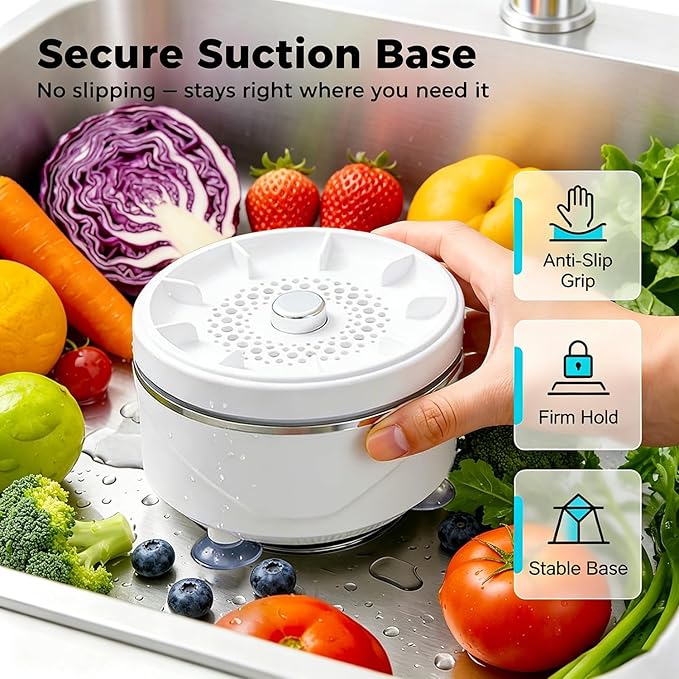 2026 New Fruit and Vegetable Cleaner, Produce Cleaner Device Waterproof Fruit and Vegetable Purifier Clean Produce with Titanium Electrolysis Purification for Home Kitchen (1Set)