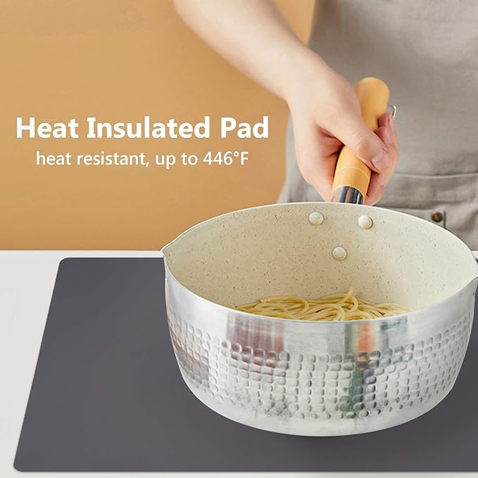 Gartful Extra Large Silicone Mats for Countertop, 28" by 20" Multipurpose Mat, Counter Table Protector, Desk Saver Pad, Placemat Nonstick Nonskid Heat-Resistant Pad, Dark Gray, 2PCS