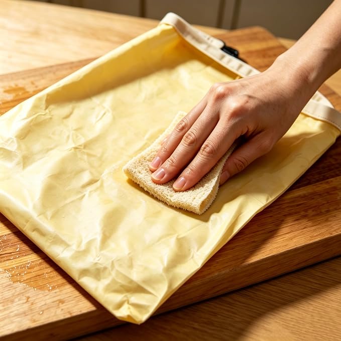 2 Pack Beeswax Bread Bags for Homemade bread＆Sourdough, 17x13 inch XL Reusable Organic Linen, Freezer-Friendly Eco-Friendly Storage for Bread, Keeps Loaves Fresh Longer