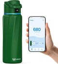 BOOST Smart Water Bottle with Reminder & Tracker, Double Wall Vacuum Insulated Bottles Stainless Steel, 32oz BPA-Free Wide Mouth for School, Gym, Office, Ideal for Father's Day