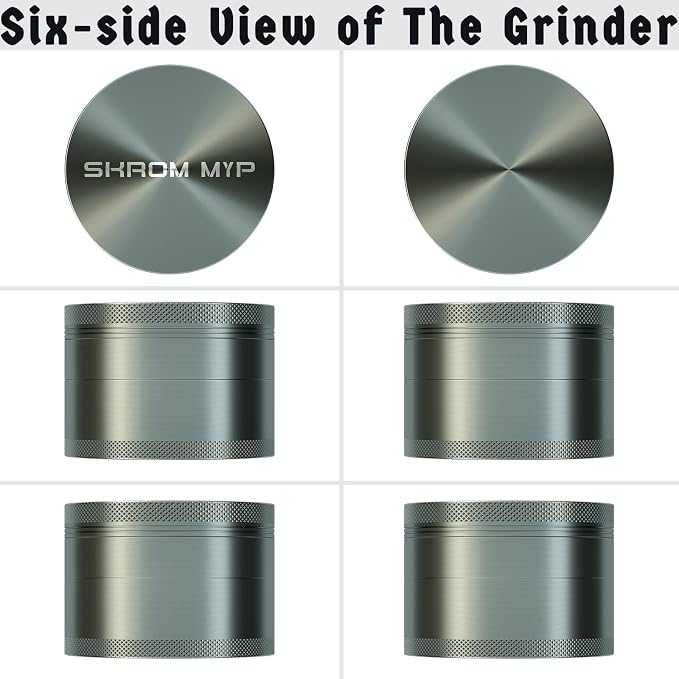 Spice Grinder, Aluminum Large 3" (Grey)