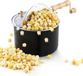 Cook N Home Stovetop Popcorn Popper with Crank, 6-Quart Aluminum Popcorn Pot, Black