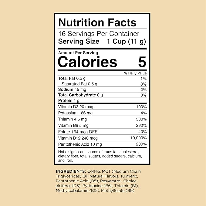 Genius Vanilla Keto Coffee Pods by VitaCup w/MCT Oil, Turmeric, B Vitamins, & D3 for Energy & Focus in Single Serve Pod Compatible with K-Cup Brewers Including Keurig 2.0, 32 CT