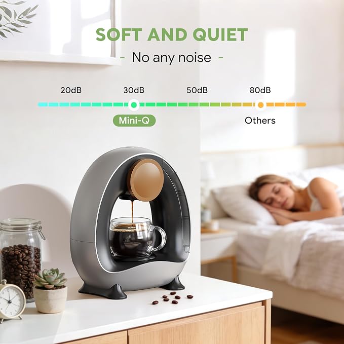 Single Serve Coffee Maker 2 in 1, 1400W Fast Brewer for K-Cup Pods & Ground Coffee, One-Touch Americano & Tea Machine with 2 Reusable Filters, Compact Design for Home Office RV Dorm