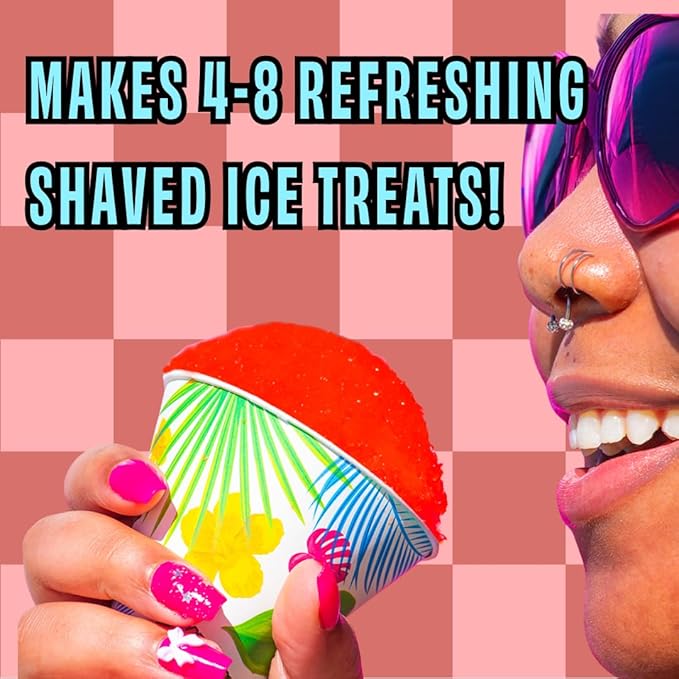 Hawaiian Shaved Ice Sour Cherry Syrup - Nut Soy Dairy Free - Flavor Fluffy & Crunchy Snow Cones - Shelf Stable - Makes 8 Servings - 16 ounces