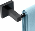 RUACQ Black Towel Bar 24 inch, 304 Stainless Steel Towel Racks for Bathroom Wall Mounted, Heavy Duty Bath Towel Rod with Square Base(Matte Black)
