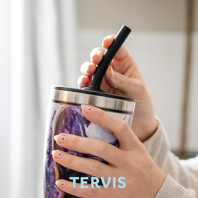 Tervis Traveler NBA Boston Celtics - Night Game Triple Walled Insulated Tumbler Travel Cup Keeps Drinks Cold & Hot, 30oz with Straw Lid, Stainless Steel