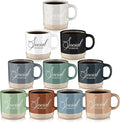 Didaey 10 Pcs Social Worker Appreciation Gifts Bulk 13 oz Ceramic Coffee Mugs Thank You Cups Social Worker Graduation Gift for BSW MSW DSW LCSW Must Haves Office Work, 10 Colors