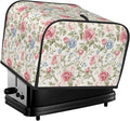 Toaster Cover 4 Slice Flower Boho Rose Floral Kitchen Small Appliance Covers with Pockets Dust and Fingerprint Protection