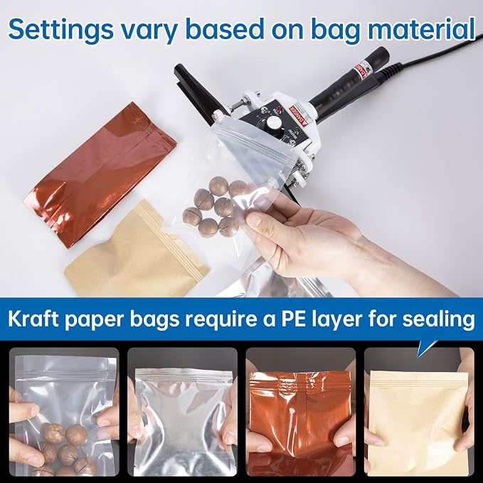 Portable Hand Held Heat Sealer Machine-R-PACK FKR-600, 24 Inches, For Foil Bag, Kraft Bag, Mylar