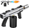 Powerful Propane Torch Gun, Kitchen cooking Torch lighter with Adjustable Flame, Flame Thrower Gun Butane Torch for Searing Steak, BBQ, Campfire, Fireplace (Tank Not Included)(Grey)