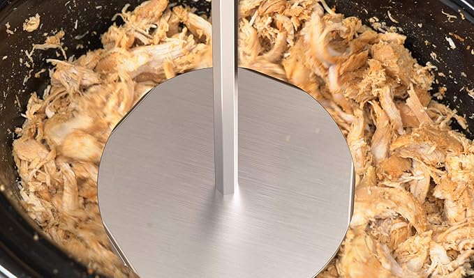 Onlyfire 4 Inch Pork Puller, Upgraded Ultra-Sharp Stainless Steel Meat Fork Meat Shredder Used with Standard Hand Drill for Beef, Chicken, Potato Masher and Tamale Meat