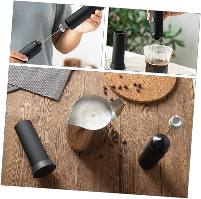 Cabilock Handheld Electric Frother and Mixer Food-grade Whisk for Lattes Cappuccinos and More Convenient Battery Operated Tool for Home Use
