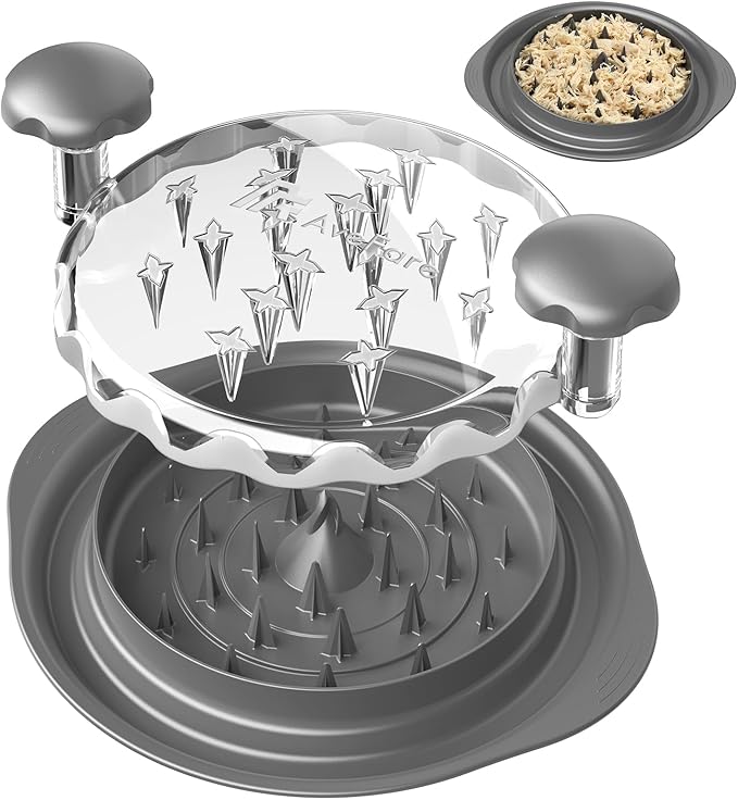 AveFare Chicken Shredder - 10.8Inch Large Chicken Shredder Tool Twist with Brush, Visible Meat Shredder, Ergonomic Handle, Strong Anti-Slip, BPA Free Dishwasher Safe, Suitable for Pork Beef Chicken