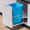 Insputer Pull Out Trash Can Under Cabinet with Soft-Close Slides, Heavy Duty Under Sink Trash Can Kit for Kitchen, Garbage Can Not Included, Requires Minimum Cabinets Opening 12" W X 18" D