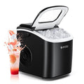 ecozy Ice Makers Countertop, 9 Ice Cubes Ready in 6 Mins, Portable Ice Machine with Carry Handle, 26lbs/24Hrs, Auto-Cleaning Ice Maker with Basket and Scoop, for Home/Kitchen/Camping/RV