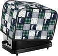 Golf Navy Patchwork Toaster Cover 2 Slice, Cute Country Bread Machine Cover, Washable Toaster Kitchen Small Appliance Cover Stain Resistant,with Top Handle