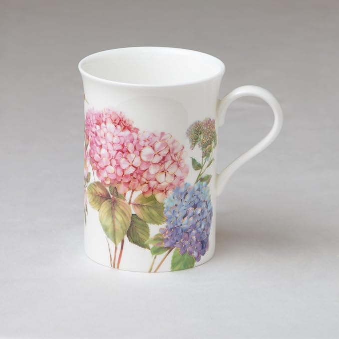 Bone China Coffee Tea Mugs 9-Ounce, Assorted Set of 4 (Beautiful Garden)