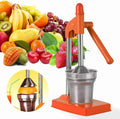 Cast Iron Juicer Hand Press, Manual Juicer Stainless Steel Lemon Squeezer Home Decor, Heavy Duty Countertop Lime Citrus Crush Machine for Fresh Lemonade Orange Juice, Easy to Clean